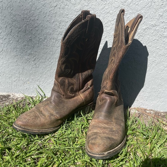 Double-H Men’s 12” AG7 Western Work Boots Brown U-Toe #3282 Size 8 - Picture 6 of 7